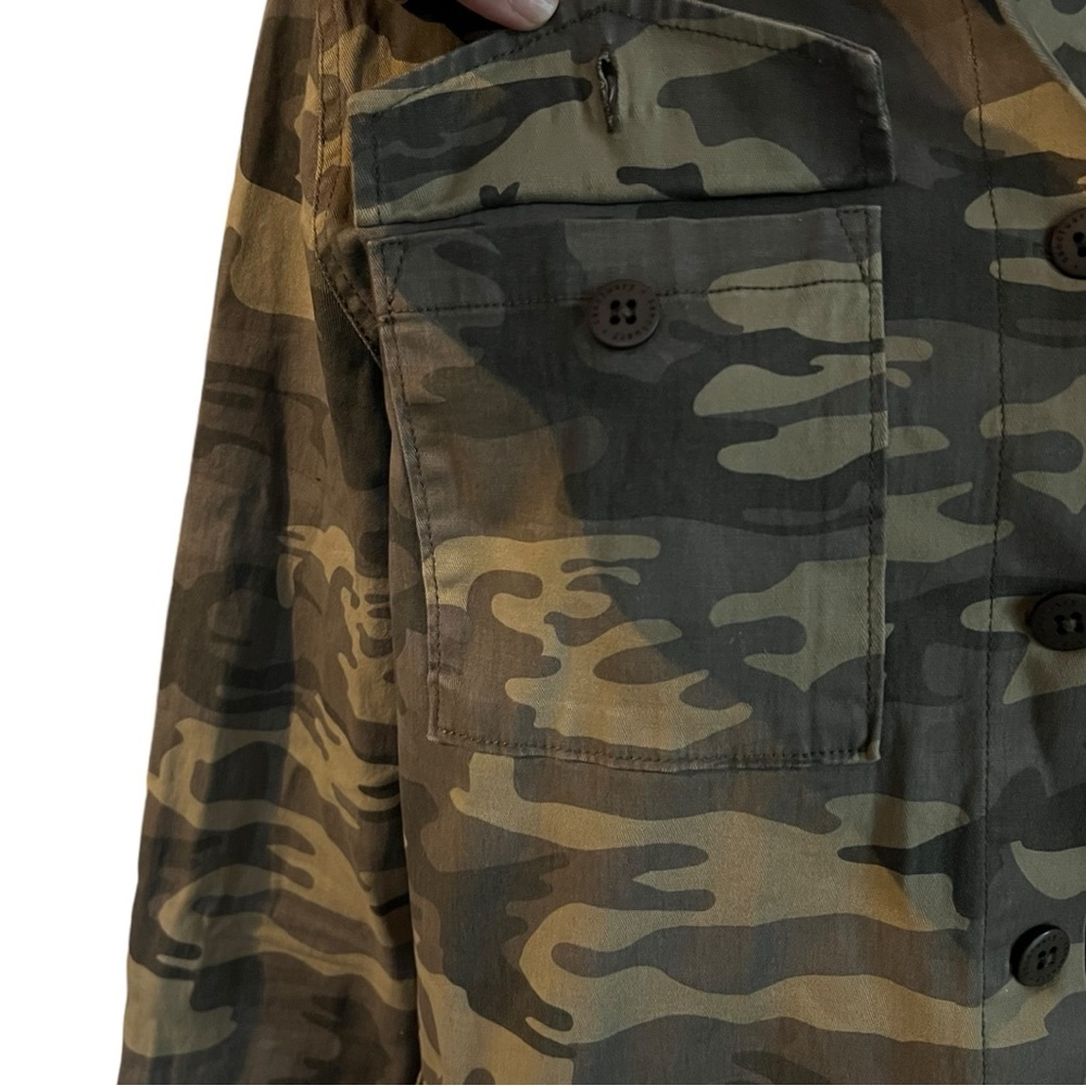 Sanctuary Women's M Camouflage Button Up Casual Utility Jacket/Shacket Pockets - Picture 4 of 10